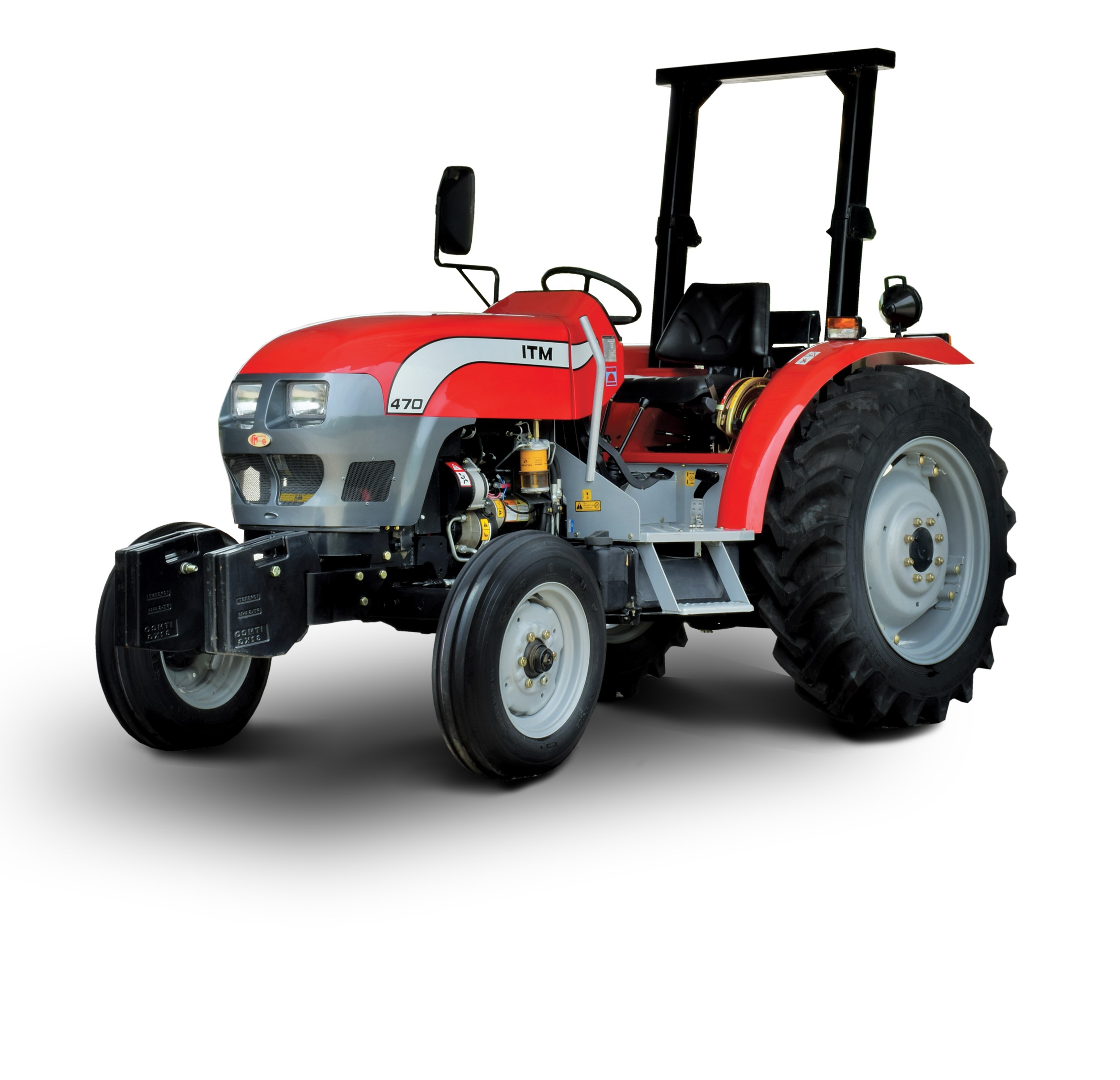 تراکتور itm 470 تک دیفرانسیل، طراحی زیبا و استفاده از ابزارهای متنوع در مراحل مختلف عملیات کشاورزی.